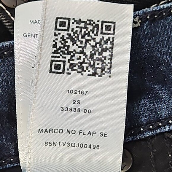 True Religion Marco Jeans Men's 34x28 Color Block Black Blue Tapered Stretch EUC - Picture 16 of 16